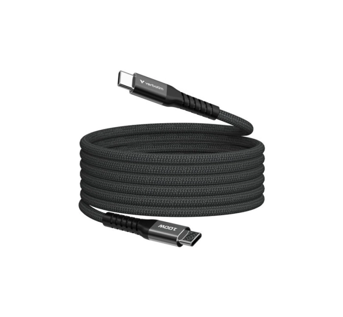 Լար Verbatim Sync & Charge USB-C to USB-C (100Վտ,120սմ) 31863 ||Кабель Verbatim Sync & Charge USB-C - USB-C с индикатором питания (100 Вт, 120 см) ||Verbatim Sync & Charge Magnetic Cable USB-C to USB-C  (100W, 120cm)