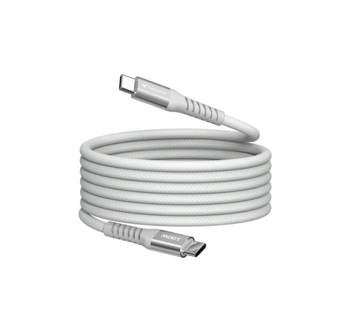 Լար Verbatim Sync & Charge USB-C to USB-C (100Վտ,120սմ) 31854 ||Кабель Verbatim Sync & Charge USB-C - USB-C с индикатором питания (100 Вт, 120 см) ||Verbatim Sync & Charge Magnetic Cable USB-C to USB-C  (100W, 120cm)