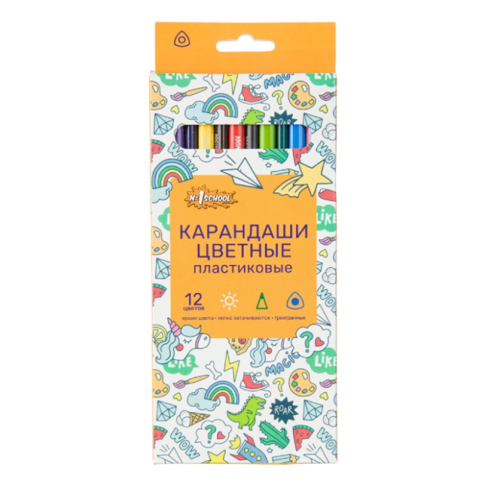Գունավոր մատիտներ №1School 12 գույն 1823986 ||Цветные карандаши №1School 12 цветов 1823986 ||Color pencils №1School 12 colors 1823986