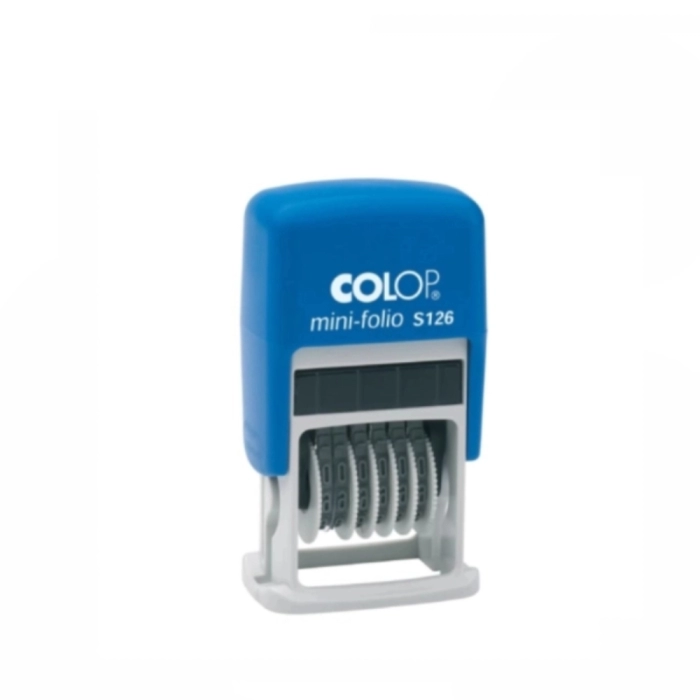 Սարք կնիքի Colop ամսաթվի Blue S 126 3,8 մմ ||Нумератор мини автомат Colop, 3,8 мм, 6 разрядов, пластик, блистер синий