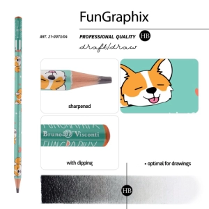 Մատիտ գրաֆիտե B&V FunGraphix HB 21-0073/04 ||Карандаш графитовый B&V FunGraphix HB 21-0073/04 ||Graphite pencil B&V FunGraphix HB 21-0073/04