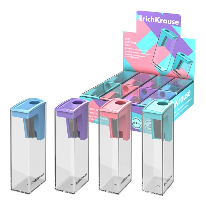 Սրիչ ErichKrause City Pastel 61275 ||Точилка ErichKrause City Pastel 61275 ||Sharpener ErichKrause City Pastel 61275 