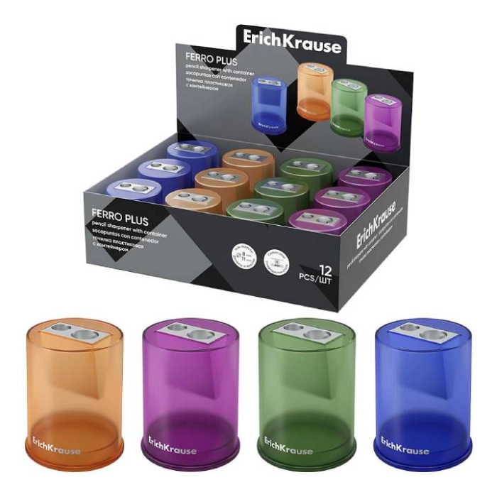 Սրիչ ErichKrause Ferro Plus 56037 ||Точилка ErichKrause Ferro Plus 56037 ||Sharpener ErichKrause Ferro Plus 56037 