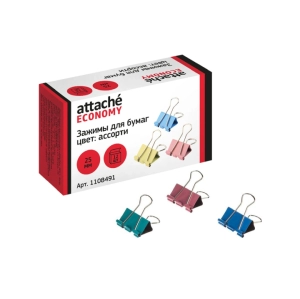 Սեղմակ Attache Economy 25մմ 12 հատ 1108491 ||Зажимы Attache Economy 25мм 12 шт. 1108491 ||Clips Attache Economy 25mm 12 pcs 1108491