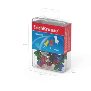 Կոճգամ գունավոր ErichKrause Classic 100 հատ 19749 ||Кнопки цветные ErichKrause Classic 100 шт. 19749
