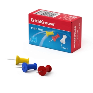 Կոճգամ ErichKrause Classic 50 հատ 24877 ||Кнопки ErichKrause Classic 50 шт. 24877 ||Push pins ErichKrause Classic 50 pcs 24877 