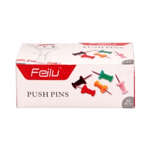Կոճգամ Feilu 50 հատ SV-14-29/7-19/24 ||Кнопки канцелярские Feilu 50 шт. SV-14-29/7-19/24 ||Push pins Feilu 50 pcs SV-14-29/7-19/24