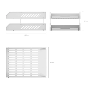 Դարակ պլաստմասե ErichKrause Classic 2 հարկ 55540 ||Лоток для бумаг и журналов ErichKrause Classic пластиковый 2 секции 55540