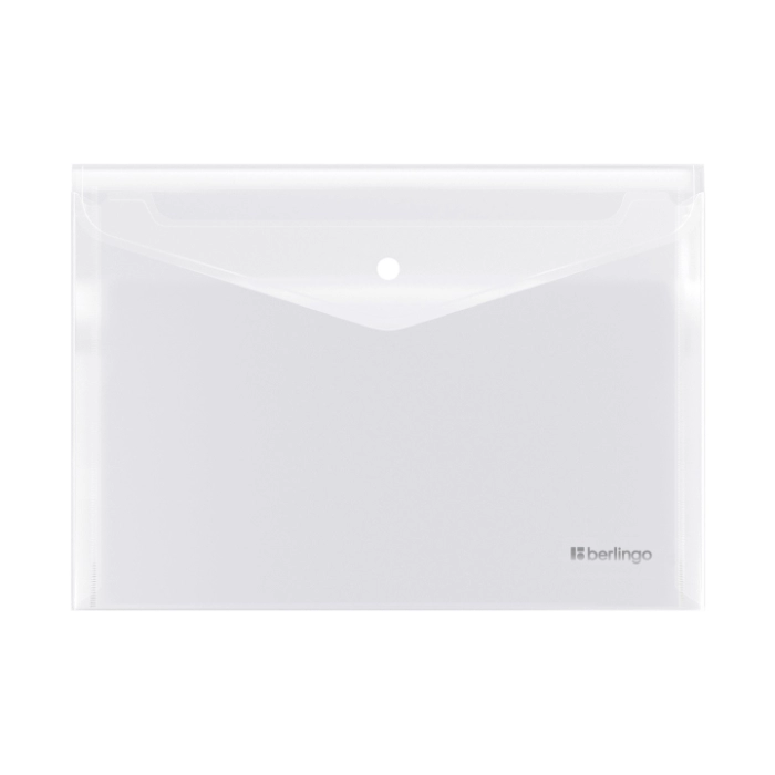 Թղթապանակ կոճակով Berlingo թափանցիկ A4 04106 ||Папка-конверт на кнопке Berlingo прозрачный A4 04106 ||Envelope folder on the button Berlingo transparent A4 04106