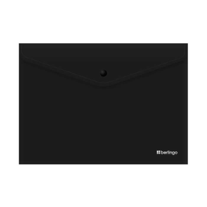 Թղթապանակ կոճակով Berlingo Soft Touch սև matte A4 4980 ||Папка-конверт на кнопке Berlingo Soft Touch черный matte A4 4980 ||Envelope folder on the button Berlingo Soft Touch black matte A4 4980 