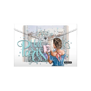 Թղթապանակ կոճակով ErichKrause Dreamy Girls A4 54911 ||Папка-конверт на кнопке пласт. ErichKrause Dreamy Girls обшитая с текстильной вставкой A4 54911 ||Envelope folder on the button ErichKrause Dreamy Girls A4 54911