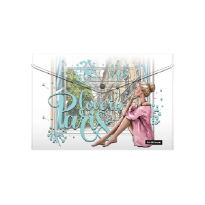 Թղթապանակ կոճակով ErichKrause Dreamy Girls A4 54911 ||Папка-конверт на кнопке пласт. ErichKrause Dreamy Girls обшитая с текстильной вставкой A4 54911 ||Envelope folder on the button ErichKrause Dreamy Girls A4 54911
