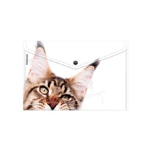 Թղթապանակ կոճակով ErichKrause Hiding Cats A4 61155 ||Папка-конверт на кнопке пласт. ErichKrause Hiding Cats A4 61155 ||Envelope folder on the button ErichKrause Hiding Cats A4 61155