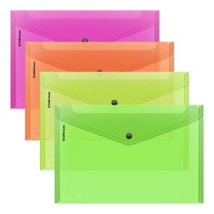 Թղթապանակ կոճակով ErichKrause Glossy Neon A4 55152 ||Папка-конверт на кнопке ErichKrause Glossy Neon A4 55152 ||Envelope folder on the button ErichKrause Glossy Neon A4 55152 
