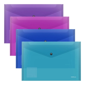 Թղթապանակ կոճակով ErichKrause Fizzy Vivid A4 47043 ||Папка-конверт на кнопке ErichKrause Fizzy Vivid A4 47043 ||Envelope folder on the button ErichKrause Fizzy Vivid A4 47043 