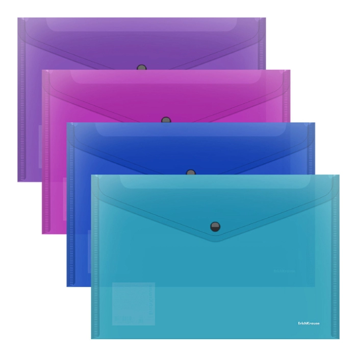 Թղթապանակ կոճակով ErichKrause Fizzy Vivid A4 47043 ||Папка-конверт на кнопке ErichKrause Fizzy Vivid A4 47043 ||Envelope folder on the button ErichKrause Fizzy Vivid A4 47043 