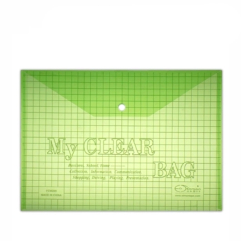 Թղթապանակ կոճակով Flamingo Myclear Bag A4 