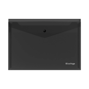 Թղթապանակ կոճակով Berlingo սև A4 352663 ||Папка-конверт на кнопке Berlingo черный A4 352663 ||Envelope folder on the button Berlingo black A4 352663