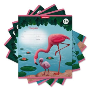 Տետր վանդակավոր ErichKrause Flamingo 12 թերթ 54183 ||Тетрадь в клетку ErichKrause Flamingo 12 листов 54183 ||Notebook cages ErichKrause Flamingo 12 sheets 54183