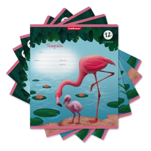 Տետր տողանի ErichKrause Flamingo 12 թերթ 54184 ||Тетрадь в строку ErichKrause Flamingo 12 листов 54184 ||Notebook lines ErichKrause Flamingo 12 sheets 54184