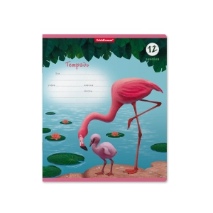 Տետր տողանի ErichKrause Flamingo 12 թերթ 54184 ||Тетрадь в строку ErichKrause Flamingo 12 листов 54184 ||Notebook lines ErichKrause Flamingo 12 sheets 54184