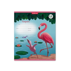 Տետր տողանի ErichKrause Flamingo 12 թերթ 54184 ||Тетрадь в строку ErichKrause Flamingo 12 листов 54184 ||Notebook lines ErichKrause Flamingo 12 sheets 54184