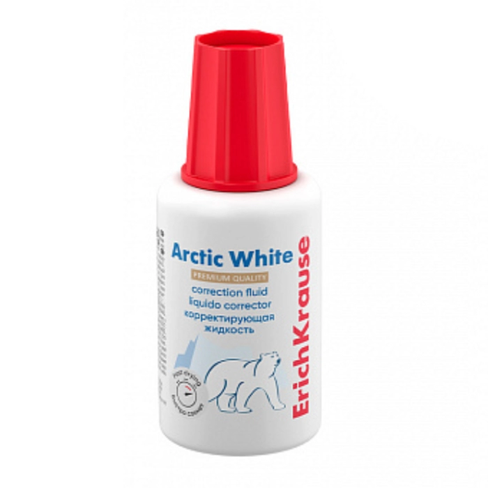 Շտրիխ վրձնով ErichKrause Arctic white 20մլ ||Корректирующая жидкость ErichKrause Arctic white 20мл ||Correction fluid ErichKrause Arctic white 20ml 