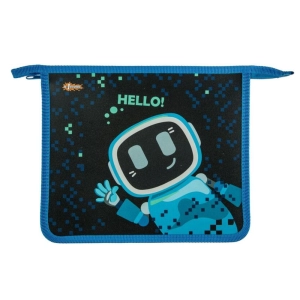 Տետրապանակ №1 School Robot Hello А5 ||Папка для тетрадей №1 School Robot Hello А5 на молнии ||Folder for notebooks №1 School Robot Hello A5 with a zipper