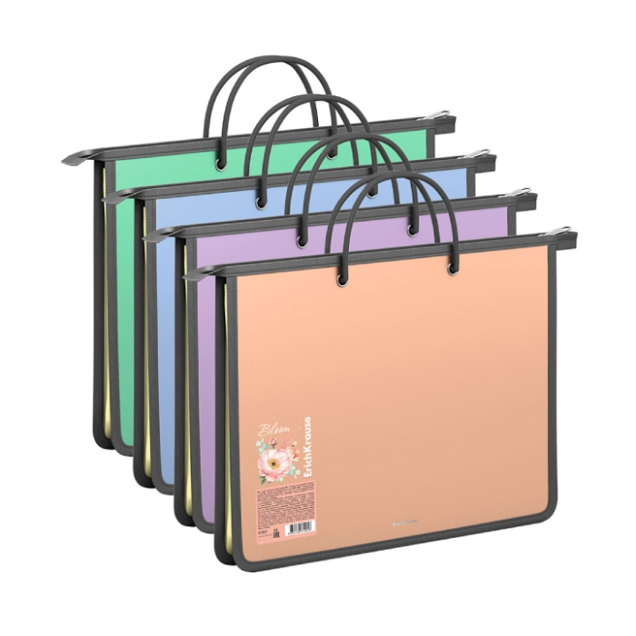 Թղթապանակ-պայուսակ ErichKrause Matt Pastel Bloom A4 61201 ||Портфель пластиковый ErichKrause Matt Pastel Bloom A4 61201 ||Portfolio folder ErichKrause Matt Pastel Bloom A4 61201 