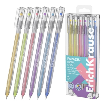 Գելային գրիչների հավաքածու EK Paradise Stick Pastel 0.6, գունավոր 