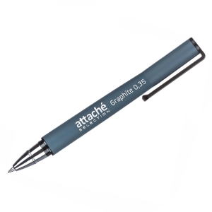 Գրիչ գելային Attache Selection Graphite կապույտ 0,35 մմ ||Ручка гелевая неавтоматическая Attache Selection Graphite синяя корпус soft touch (толщина линии 0.35 мм)