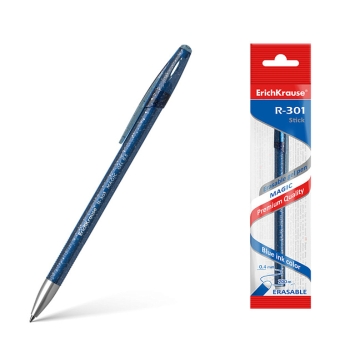 Ручка гелевая сo стираемыми чернилами ErichKrause R-301 Magic Gel Stick 0.5 цвет чернил синий 45212