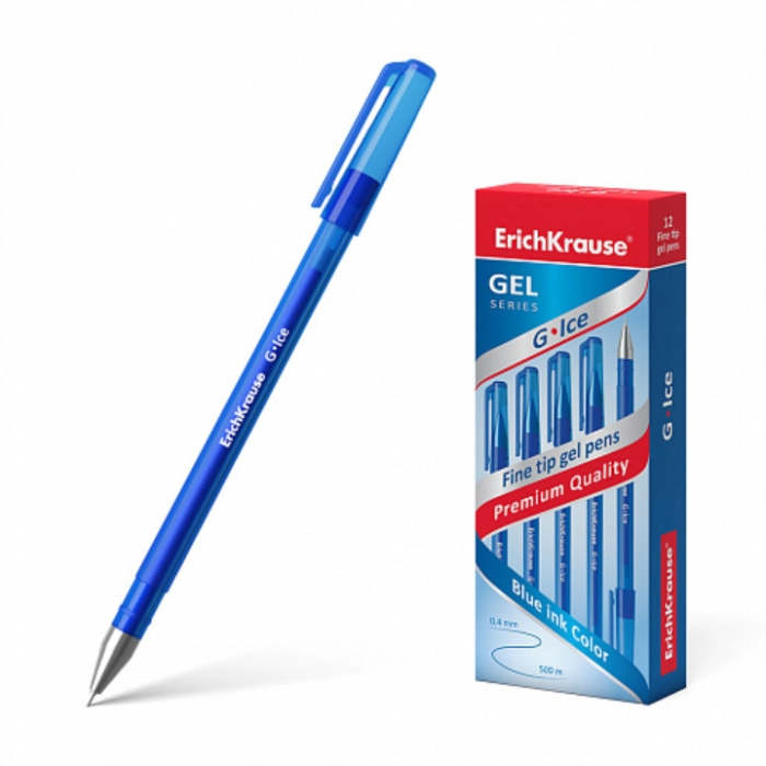 Գրիչ գելային ErichKrause G-Ice Stick կապույտ 0,5մմ 39003 ||Ручка гелевая ErichKrause G-Ice Stick синяя 0,5мм 39003 ||Gel ink pen ErichKrause G-Ice Stick blue 0,5mm 39003