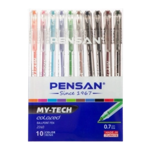 Գրիչ գնդիկավոր Pensan My-Tech 0,5մմ 10գույն 1886242 ||Набор шариковых ручек Pensan My-Tech 0,5мм 10 цветов ||Ballpoint Pen Pensan My-Tech Set in 0,5mm 10 Colors 