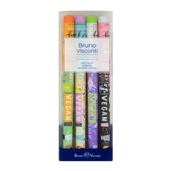 Գրիչ գնդիկավոր տուփով B&V FreshWrite կապույտ 4 հատ 0,7մմ 