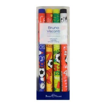 Գրիչ գնդիկավոր տուփով B&V FreshWrite կապույտ 4 հատ 0,7մմ 