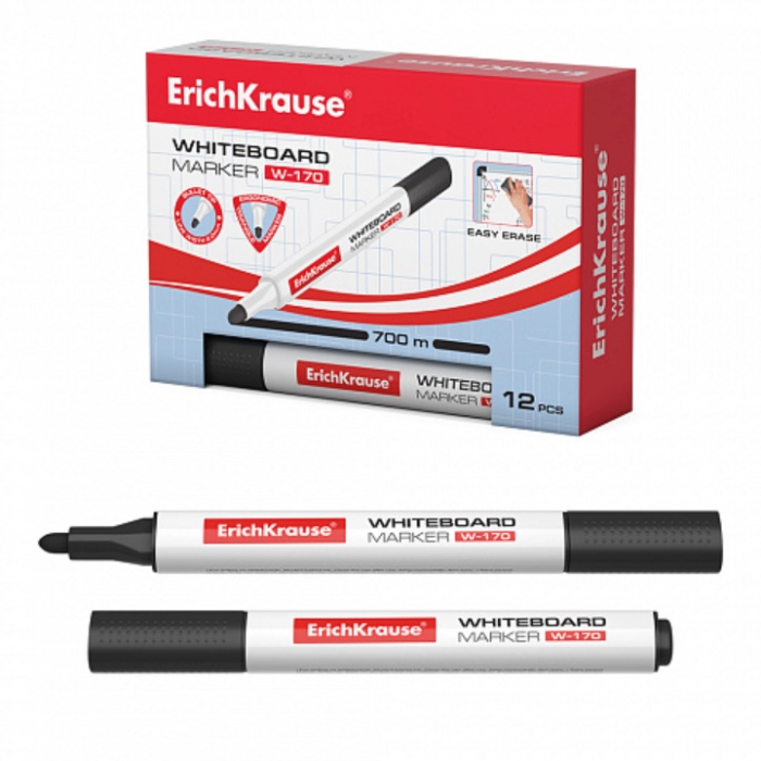Մարկեր գրատախտակի ErichKrause W-170 սև 13009 ||Маркер для доски ErichKrause W-170 черный 13009 ||Whiteboard marker ErichKrause W-170 black 13009