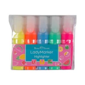 Մարկեր ընդգծող B&V LadyMarker 5 գույն 1-5մմ 22-0059 ||Текстмаркер B&V LadyMarker 5 цветов 1-5мм 22-0059 ||Textliner B&V LadyMarker 5 colors 1-5mm 22-0059