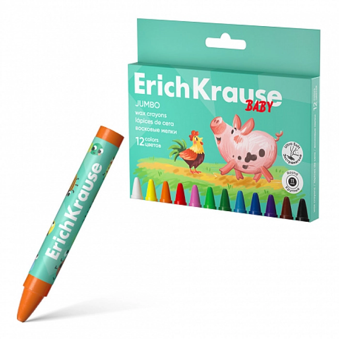 Յուղամատիտ ErichKrause  Jumbo 12 գ  62943 || Пастель Erickrause Jumbo 12 г  62943 || Pastel Erickrause Jumbo 12 g  62943