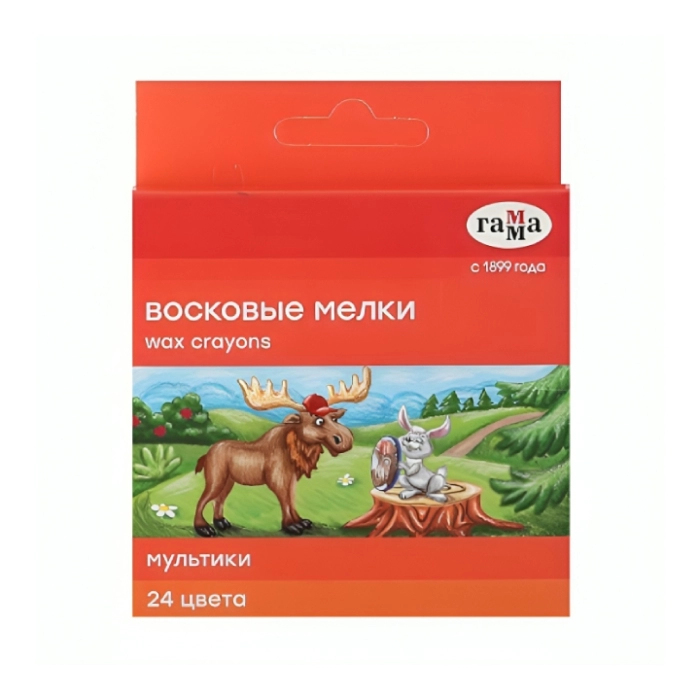 Յուղամատիտ Гамма 24 գույն ||Пастель масляная Гамма 24 цветов ||Crayons Гамма 24 colors 