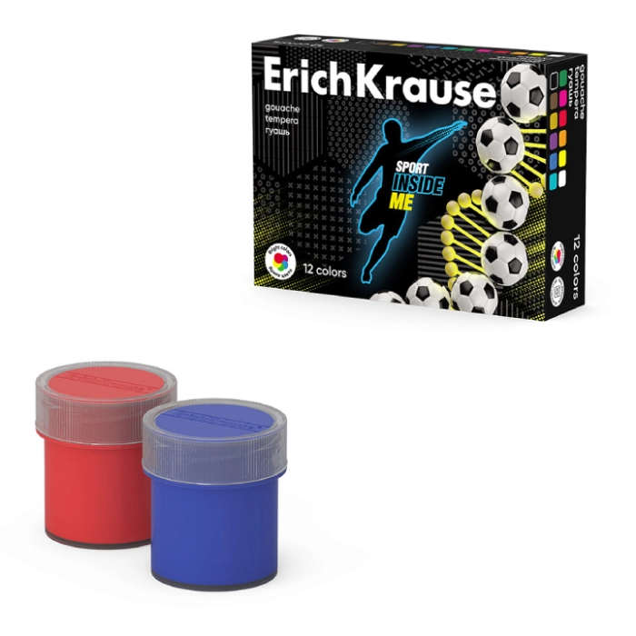 Գուաշ ErichKrause Sport DNA 12 գույն 20մլ 61773 ||Гуашь ErichKrause Sport DNA 12 цветов 20мл 61773 ||Gouache ErichKrause Sport DNA 12 colors 20ml 61773