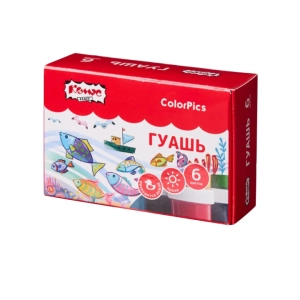 Գուաշ Комус ColorPics 6 գույն 10մլ 685528 ||Гуашь Комус ColorPics 6 цветов 10мл 685528 ||Gouache Комус ColorPics 6 colors 10ml 685528