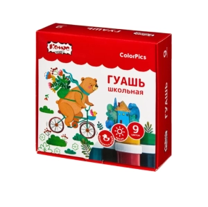 Գուաշ Комус ColorPics 9 գույն 20մլ 1691637 ||Гуашь Комус ColorPics 9 цветов 20мл 1691637 ||Gouache Комус ColorPics 9 colors 20ml 1691637