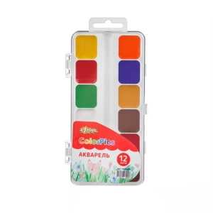 Ջրաներկ №1 School ColorPics 12 գույն ||Краски акварельные №1 School ColorPics медовые 12 цвета ||Watercolor paints №1 School ColorPics honey 12 colors