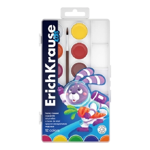 Ջրաներկ ErichKrause Kids Space Animals 12 գույն 61363 ||Краски акварельные Kids Space Animals медовые 12 цвета 61363 ||Watercolor paints ErichKrause Kids Space Animals honey 12 colors 61363