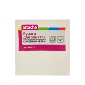 Թուղթ նշումի Attache ինքնակպչուն 7,6x7,6 սմ 400 թերթ ||Стикеры Attache 7,6x7,6 см пастельные 4 цвета (1 блок, 400 листов)