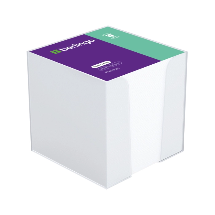 Թուղթ նշումի տրցակով Berlingo 90x90x90մմ 8608 ||Бумага с подставкой для заметок Berlingo 90x90x90мм 8608 ||Paper with a stand for notes Berlingo 90x90x90mm 8608 