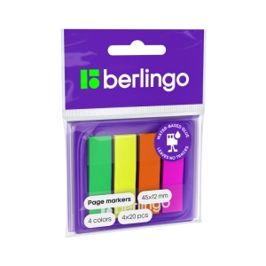 Էջանիշ Berlingo 4 գույն 80 թերթ 329737 ||Клейкие закладки Berlingo 4 цветов 80 листов 329737 ||Sticky bookmark Berlingo 4 colors 80 sheets 329737