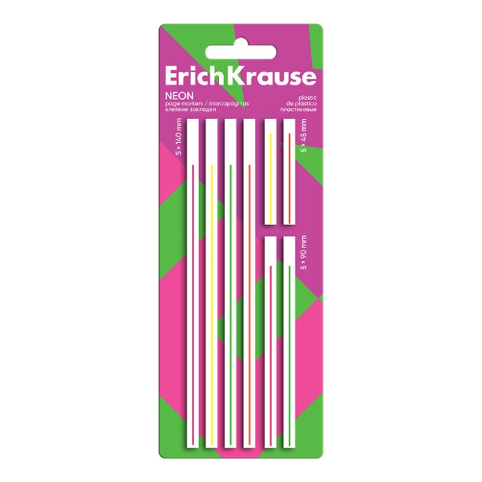Էջանիշ ErichKrause Neon 4 գույն 160 թերթ 63668 ||Клейкие закладки ErichKrause Neon 4 цветов 160 листов 63668 ||Sticky bookmark ErichKrause Neon 4 colors 160 sheets 63668 