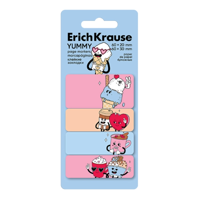 Էջանիշ ErichKrause Yummy 80 թերթ 63670 ||Клейкие закладки ErichKrause Yummy 80 листов 63670 ||Sticky bookmark ErichKrause Yummy 80 sheets 63670 